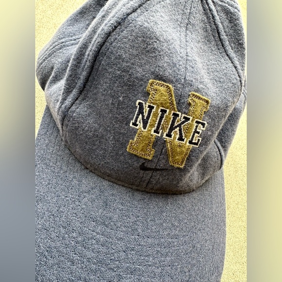 Vintage Nike Dad Hat Strap Back 90s Spell Out Swoosh - Picture 2 of 6